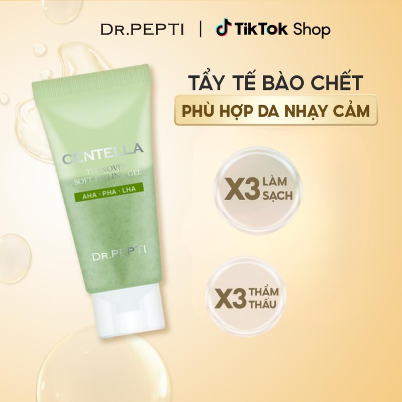 Gel Tẩy Tế Bào Chết Chiết Xuất Rau Má Dr.Pepti Centella Turnover Soft Peeling Gel 30ml