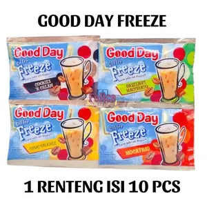 Good Day Freeze Choco Orange / Moccafrio / Hazelnut / Cookies Cream (1 Renteng isi 10 Pcs)