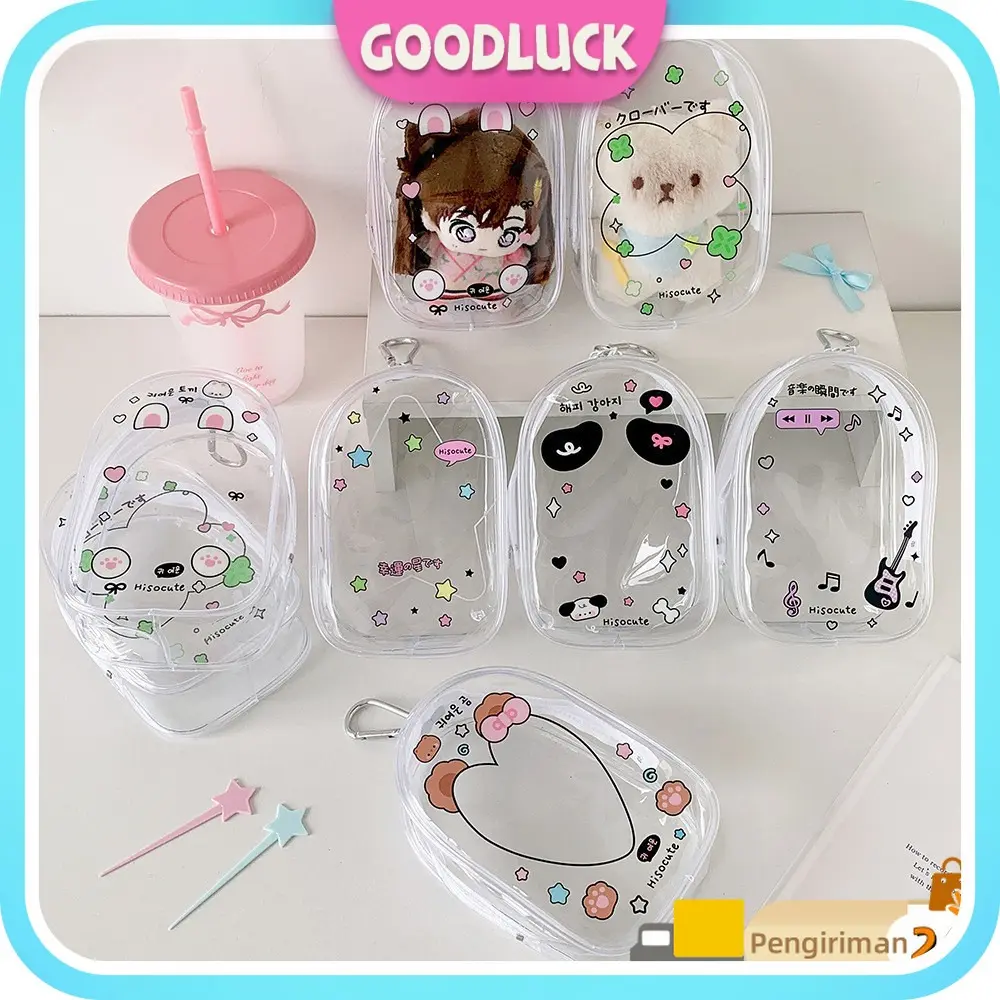 (Ready) Tas Gantungan Oval Transparan PVC, Multifungsi Lucu, Tanpa Boneka, Ukuran 10-15.5cm