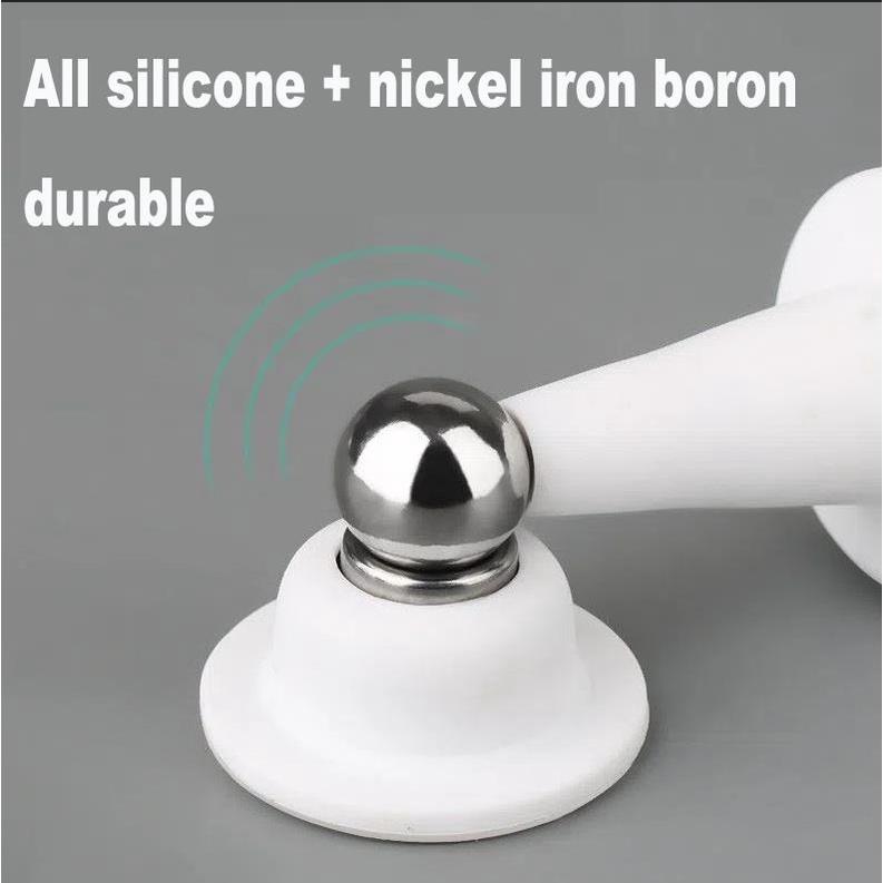 Product Introduction of [In Stock] Silicone Magnetic Suction Free Punching Silent Anti-collision Thickened Door Stopper Stainless Steel 19