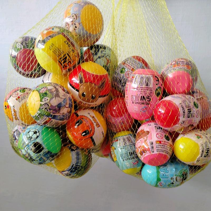 mainan fancy bola & telur berhadiah 1 pack isi 20 pcs 0