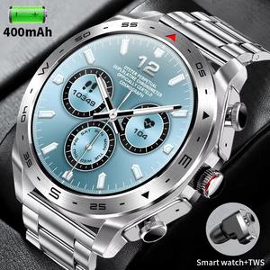 2025 New Headset Smart Watch Men Women TWS 2 In 1 Wireless Bluetooth Headphones Blood Pressure Heart Rate Testing Sports Smartwatchs Earphones