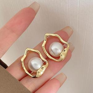 Anting-anting Mutiara Perancis, Gaya Retro, Jarum Perak S925, Elegan dan Pintar, Serba guna Tinggi, Mudah tetapi Bergaya, Unik dan Diperibadikan, Aksesori Telinga