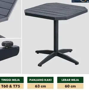 meja taman outdoor top aluminium kaki besi meja teras meja cafe H60