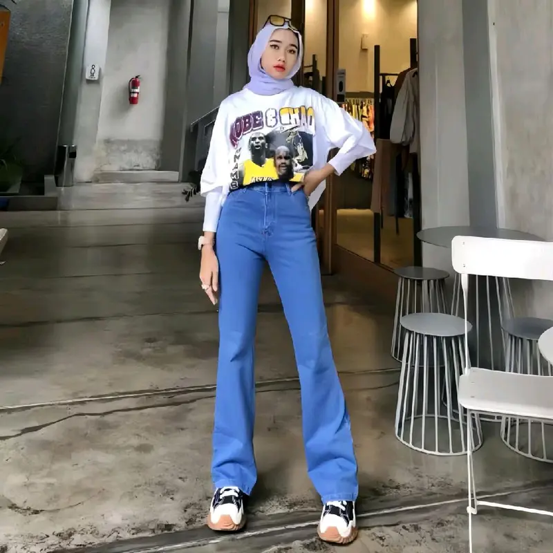 COD celana panjang hw cutbray celana panjang wanita kekinian Quality premium highwaist cutbray tebal dan melar terbaru pants jeans cut bray ootd outfit korea pas flare 5