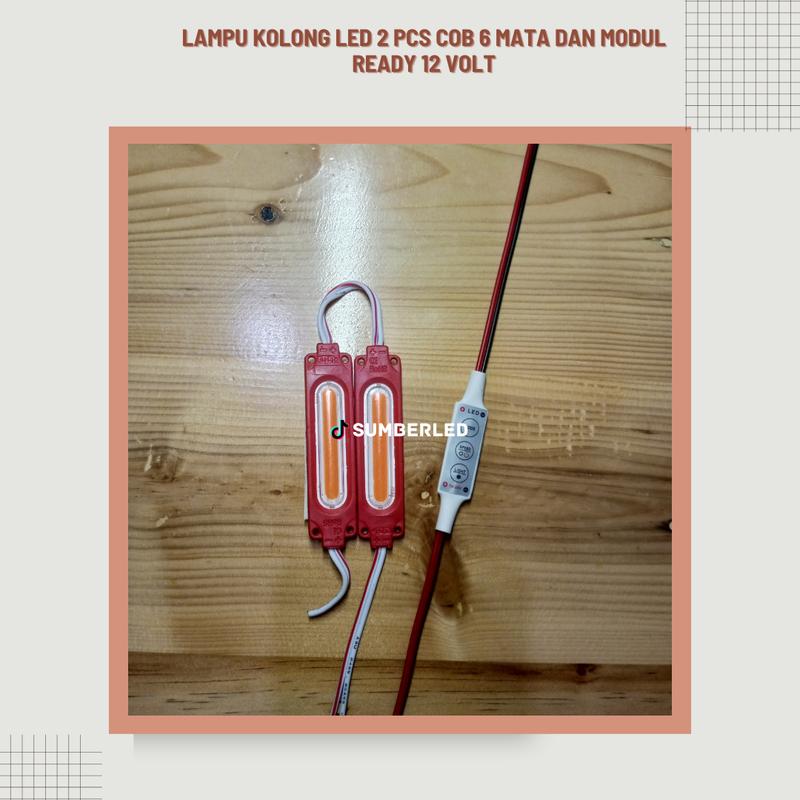 2 pcs Lampu Led Modul COB 6818 12V + Led Controller Kontrol Kedip 4