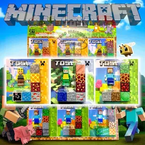 1 PCS ROBOMAN MINECRAFT BLOCK MAGNET || MAINAN BALOK SUSUN MINECRAFT BLOK || 1PCS ROBOMAN MINICREF TS008