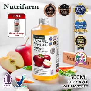 NUTRIFARM CUKA APEL 500ML / FREE GARAM HIMALAYA 30G / WITH MOTHER