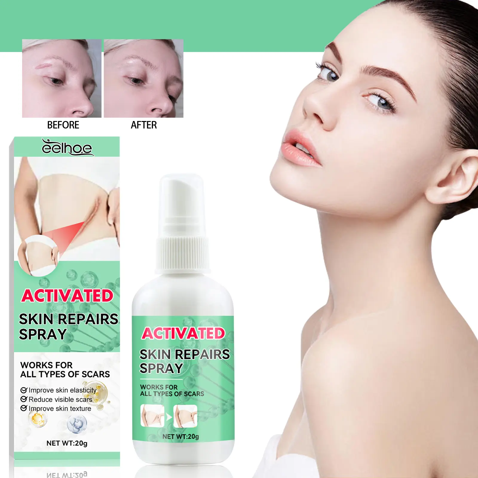 Scar Repair Serum melembutkan dan menghaluskan bekas luka dan bekerja lebih baik bila digunakan dua kali sehari! Bahan-bahan lembut yang dapat digunakan oleh orang tua dan anak-anak! Hari ini untuk waktu terbatas, diskon 50% untuk siapa cepat dia dapat-YY