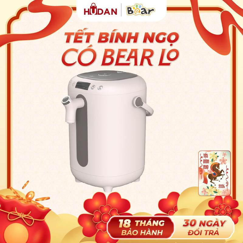 Bình thuỷ điện BEAR 3L KE-B30V1 Tiếng Anh Bình đun siêu tốc 11 Mức Giữ Ấm Khử Clo An Toàn Sức Khoẻ BH 18 tháng