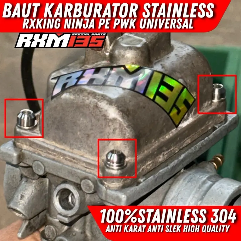 BAUT KARBURATOR STAINLESS 304 CUSTOM BUBUT RX KING NINJA UNIVERSAL