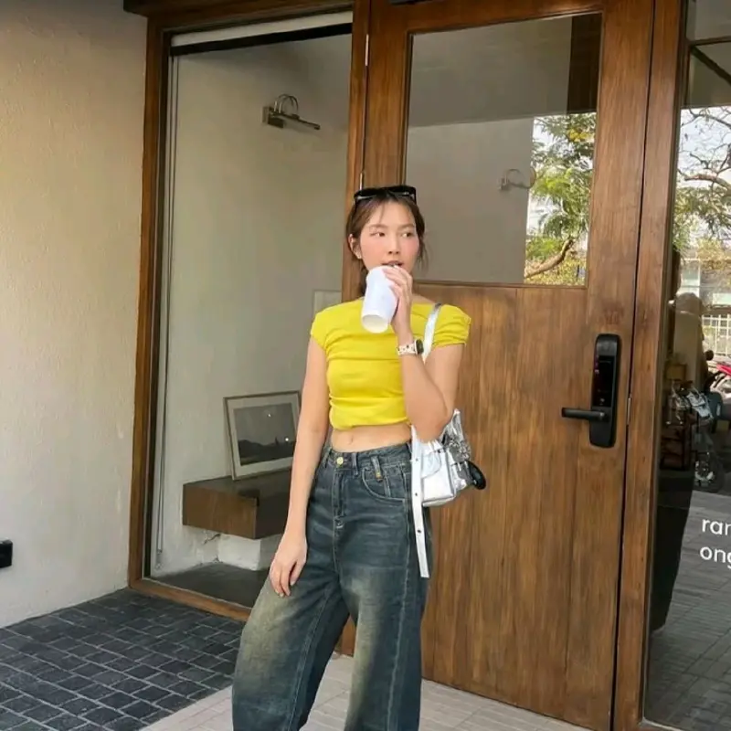 (UNISEX) Highwaist Oversize Baggy loose Weekend Jeans KOREAN BAGGY STRAIGHT JEANS 5