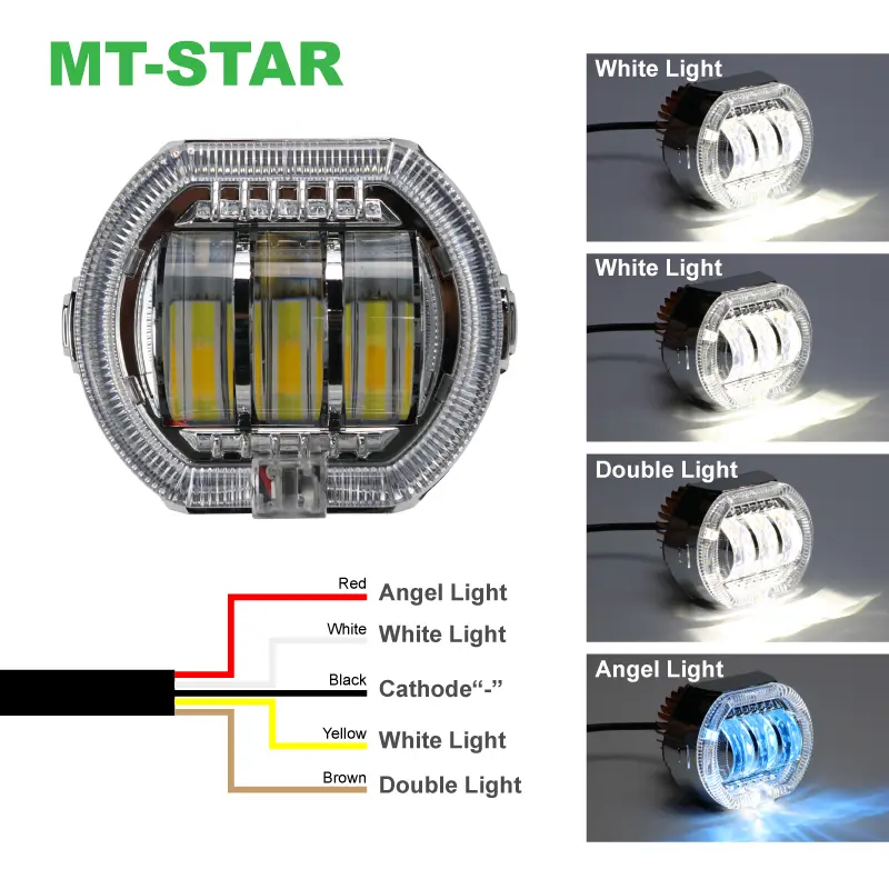 NEW MT-STAR MU05 Projie Biled Daymaker 3  Lensa  plus shroud dan devil jauh dekat d2 d3 Lampu untuk Car dan Motorcycle dengan kabel yang aman 4
