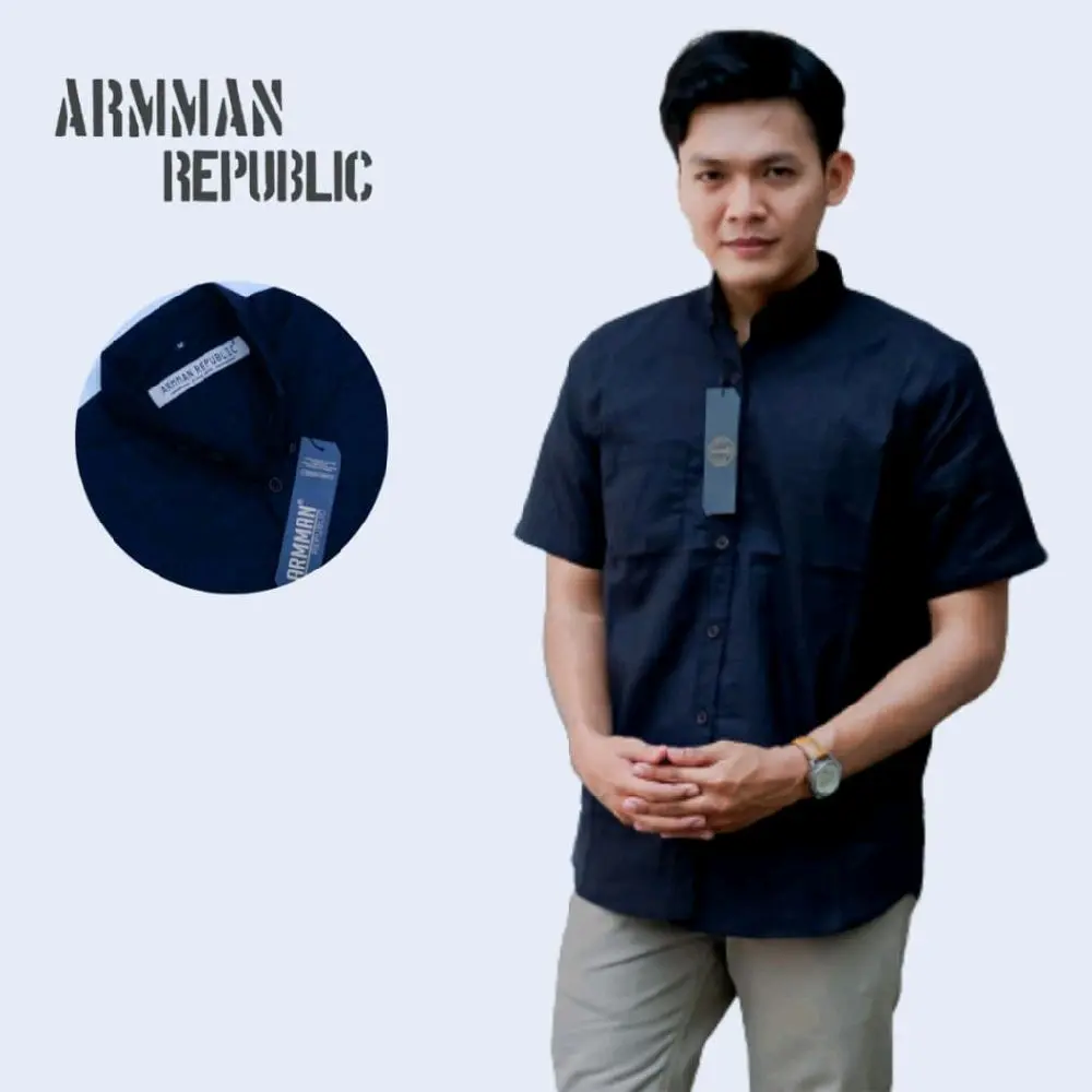 Kemeja Lengan Pendek Polos sigaret | kemeja koko | kemeja formal kasual | kemeja katun | atasan pria