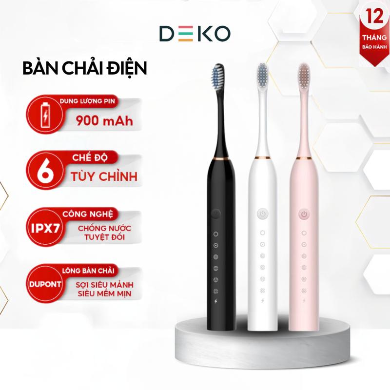 Bàn Chải Đánh Răng Điện METIS Sonic X3 Pro Thông Minh 6 Chế Độ Sóng Âm Tặng Kèm 4 Đầu Chải Thay Thế