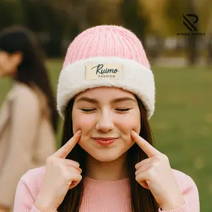 RIVEN Shoes Topi Series A-62 Topi Kupluk Beanie Hat Polos Rajut Bulu Super Lembut Anak Merah Dewasa