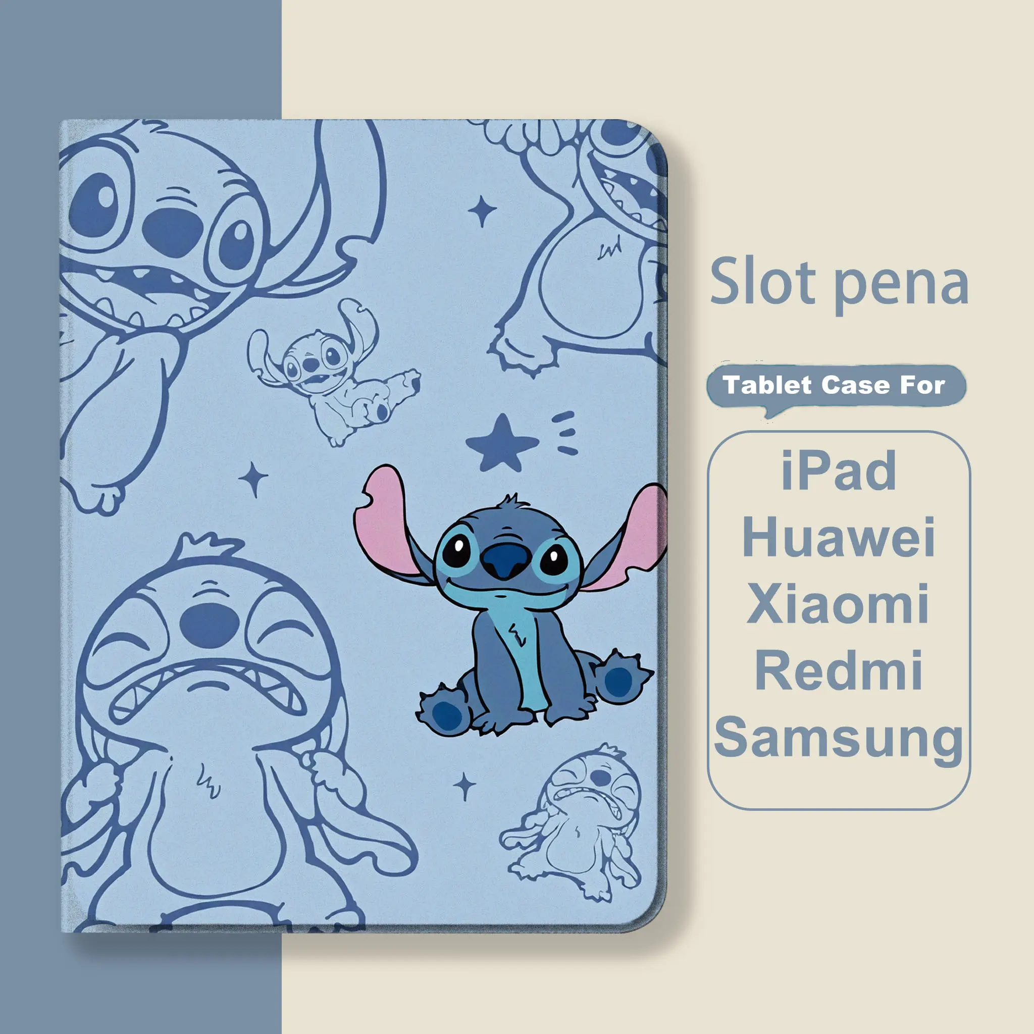【HD218】Tablet Case with Pen Slot For Huawei MatePad 12X/For Samsung Galaxy Tab A9+Redmi Pad 2 11"2025/For iPad Pro 11 M2 M4 Air 6 5 4  10.9"/For Xiaomi Pad 5/6/7/Pro 11"/For Redmi Pad SE 11"