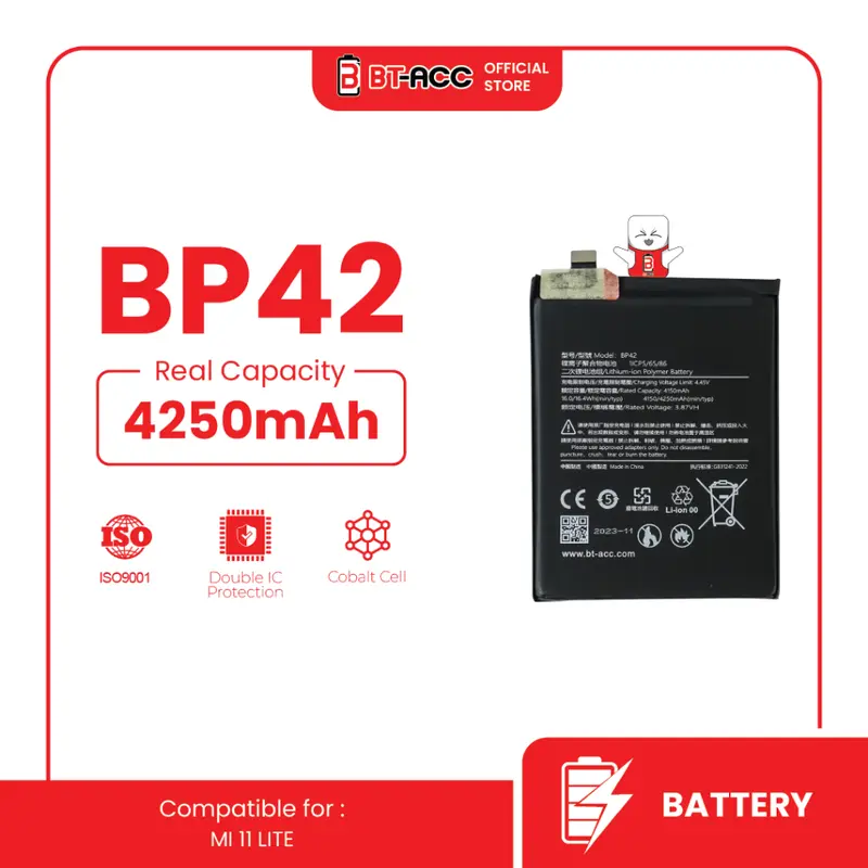BT-ACC BP42 Battery Baterai Battre For Xiaomi Mi 11 Lite