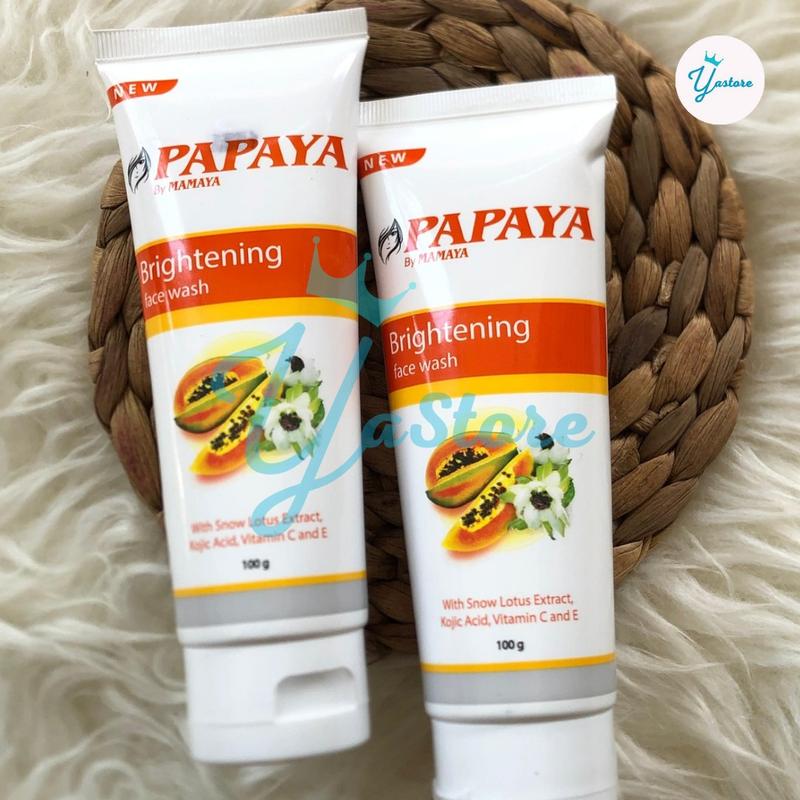 PROMO (2PCS) FACE WASH BRIGHTENING PAPAYA BY MAMAYA ORIGINAL BPOM 1