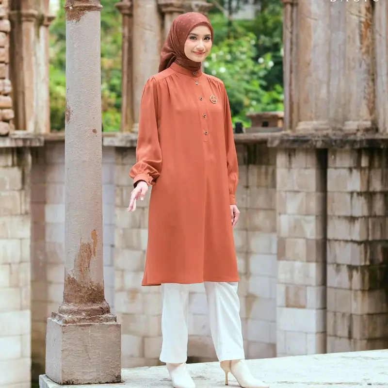 elena basic dress & Tunik by Aden hijab by Anggraeni Muslim 2
