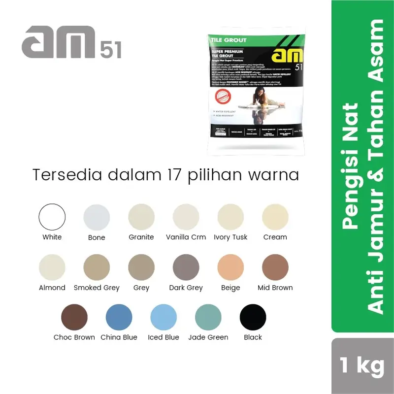 AM 51 ( 1 Kg ) - Nat Anti Jamur & Tahan Asam 1kg – Pengisi Nat 3