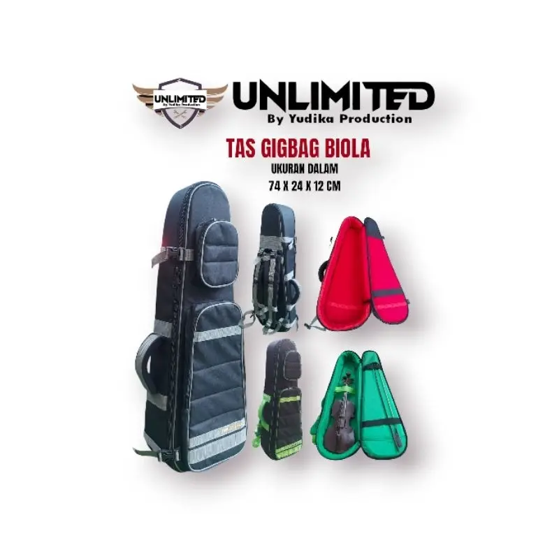 tas biola gigbag.tidak lembek dan kokoh ukuran dalam 74 x 24 x 12 cm