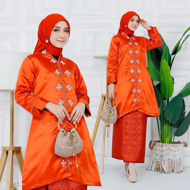 Ran.Mode Atasan Tunik Baju Kurung Melayu Karina//Baju Kurung Melayu Modern Wanita 0