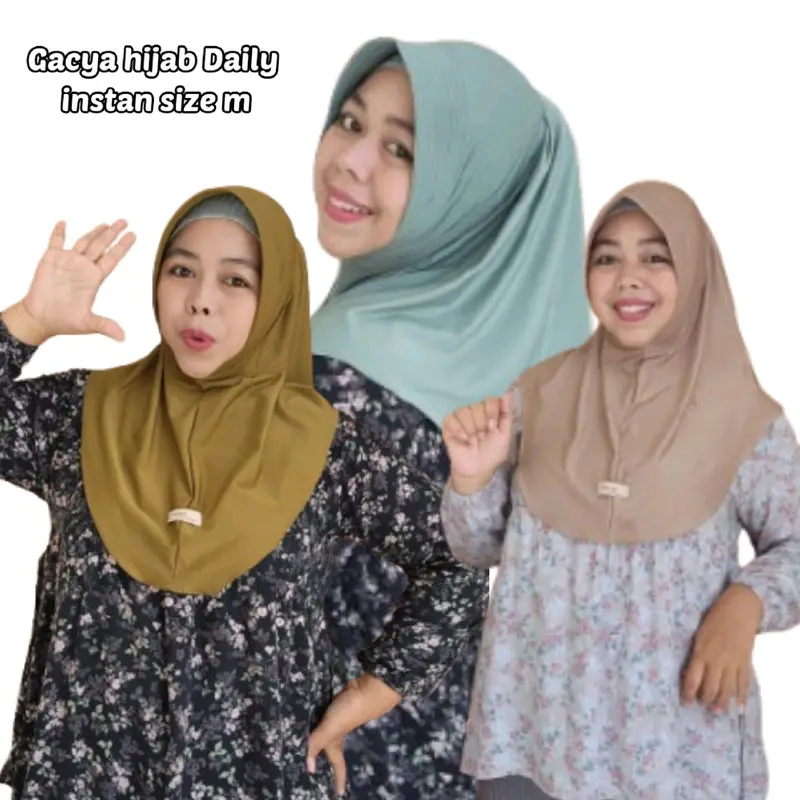 Gacya hijab Daily size M  Instan Bergo Muslim Nyaman dipakai buat harian dirumah ataupun diluar rumah 1