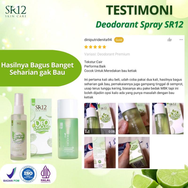Deodorant Spray SR12 Ampuh Atasi Bau Ketiak dan Mencerahkan Aman Digunakan BPOM Tahan 48 Jam 2