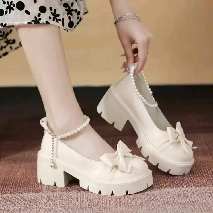 sepatu DOCMART WANITA KOREAN STYLE CHAPA LOAPERS PESION SEPATU DOCMART MUTIARA WANITA HITAM CREAM CASUAL