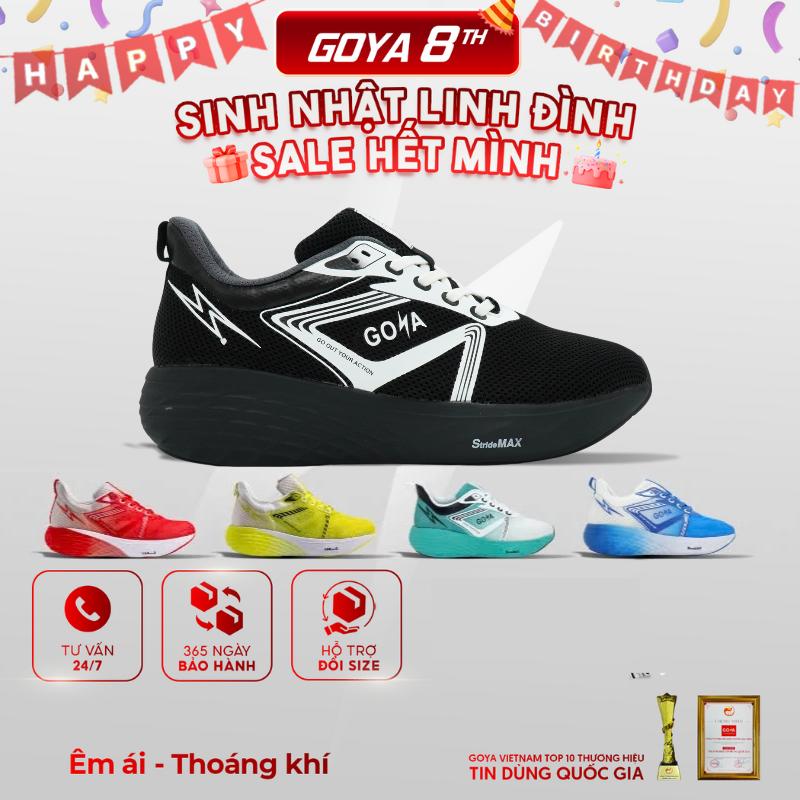 Giày Thể Thao Chạy Bộ Goya Strides 2 Năm 2025 Full Màu - Siêu Nhẹ, Siêu Êm Phù Hợp Cho Nam Nữ Đi Bộ, Sneaker Tập Chạy Bộ, Tập Thể Dục