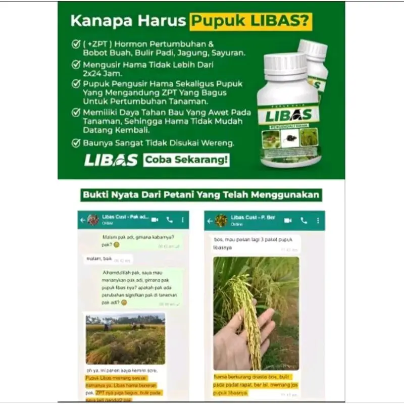 BELI 3 BOTOL GRATIS 1 BOTOL PUPUK LIBAS PEMBASMI HAMA DAN BAKTERI TANAMAN Daun Tumbuhan 1
