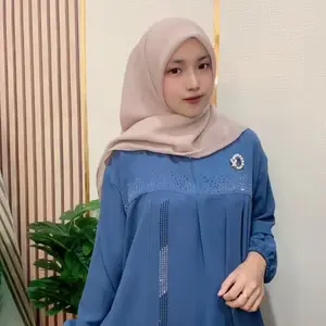 ANGGUN DRESS Terbaru Crinkle Air Flow mix Mute Payet.