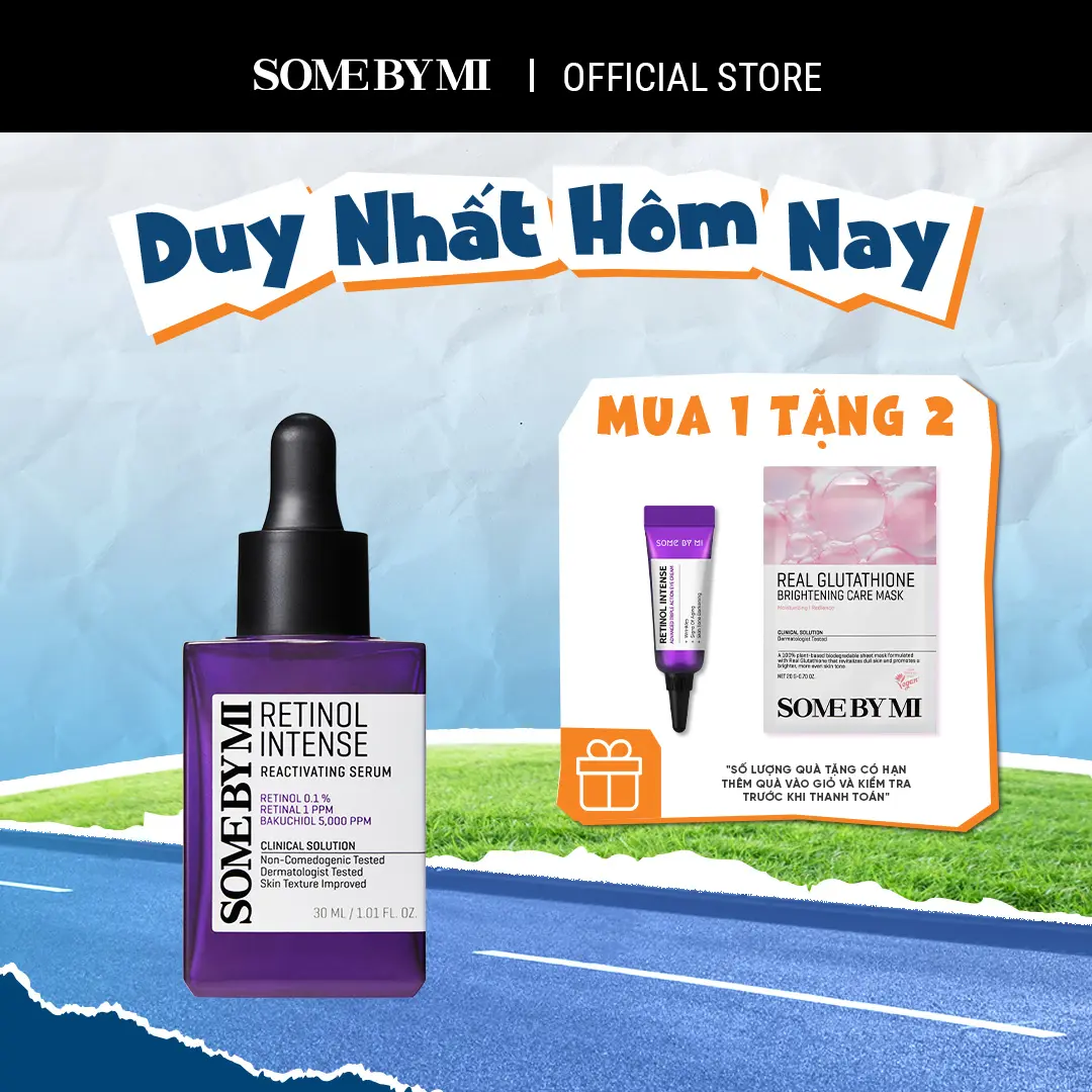 [Quà tặng 1 kem mắt 3ml+ 1 real mask] Some By Mi Tinh chất Retinol Intense Reactivating Serum 30ml