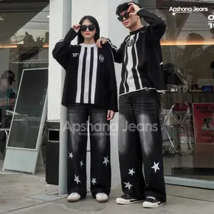 [UNISEX]Celana Baggyjeans Hightwaist Model Bintang Star - Celana Gembrong SKENA-Celana Baggy Viral 2025-Celana Unisex Keren anak Muda cewek cowok bisa pakai