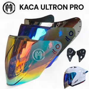 Kaca Helm Alv Ultron Pro/Alv Ultron Solid Genos dengan Visor Flat Iridium - Motorcycle