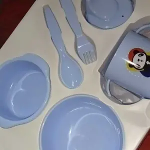 Tempat Makan Bayi Feeding Set 6IN1 LUSTY BUNNY Alat Peralatan Makan Bayi Set LUSTYBUNNY - 1419