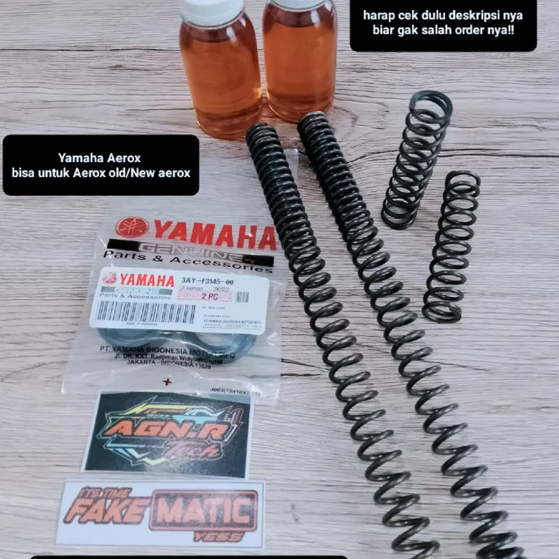 LOWERING KIT DOWNSIZE NMAX-PCX-ADV-AEROX OLD-NEW AEROX-AEROX ALPHA-AEROX TURBO-PENURUN SHOCK DEPAN (PAKET PER SULING+PER SHOCK+OLI REBOUND DOWNSIZE) 2