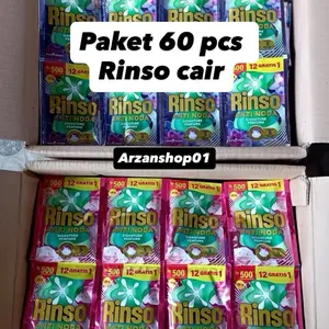 PAKET 60PCS RINSO CAIR 20ML 500-an Varian Mix random rinso c