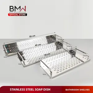 Rak Sabun Stainless Steel Soap Dish Bathroom Selves