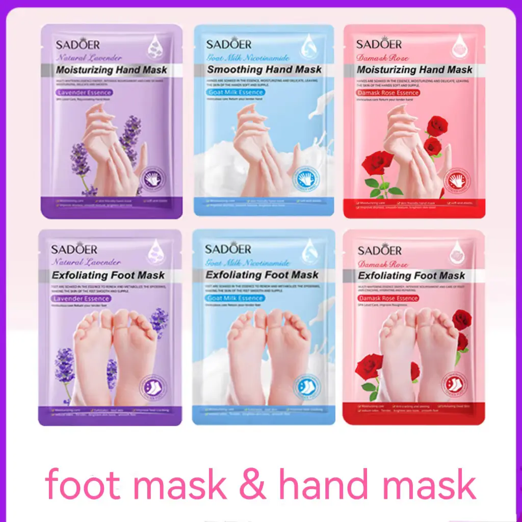 SADOER FOOT&HAND MASK MASKER KAKI & TANGAN Peeling Exfloating Mask Pengelupas Kulit Mati-AB138&AB137 Hand Box Hand Exfoliating
