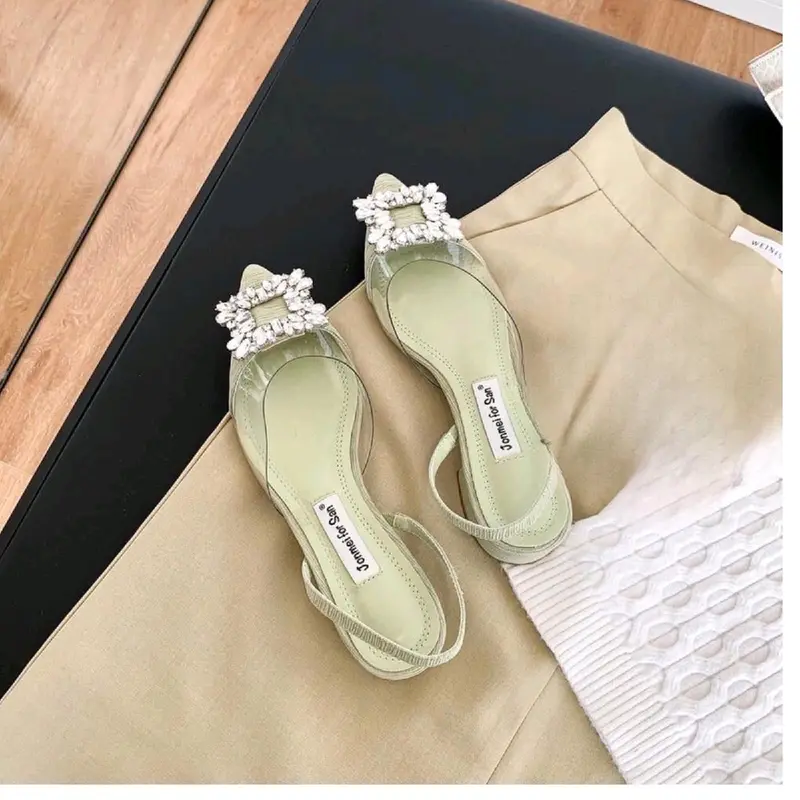 sandal sepatu wanita sandal mika premium hak tahu 3 cm 0
