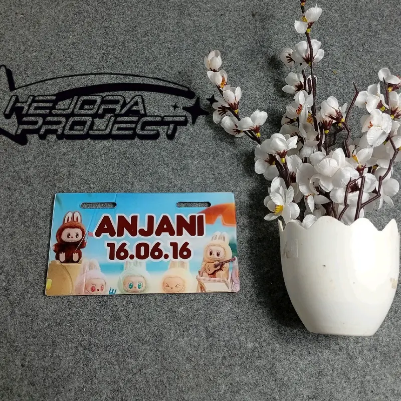 PLAT SEPEDA LISTRIK KARAKTER MIXUE HELLOKITTY KUROMI LABUBU DORAEMON 5
