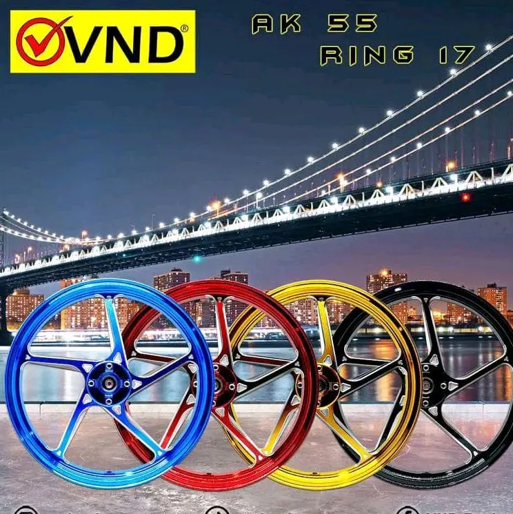 velg vnd ak55 dobel disk mxking ninja klx cbr sonic dtracker satria 2t gtrdll