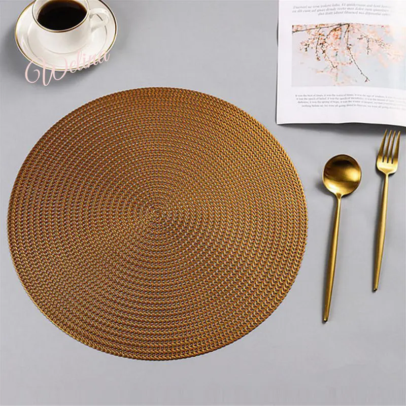 TATAKAN PIRING MEJA MAKAN PLACEMAT BULAT ESTETIK MEWAH PVC HIGH QUALITY 4