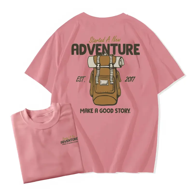 T-shirt Distro Pria Wanita The Forest Pink Premium Bahan Katun Combed 30s I Baju Kaos Cowok Cewek Distro Original Motif ADVENTURE Simple Keren Sablon 5