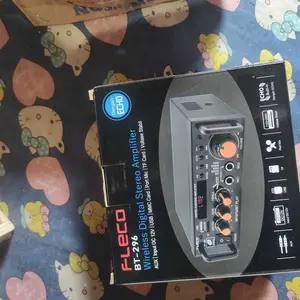 BISA COD Ampli Power Bass Bluetooth 600 Watt Fleco BT 296 Audio Penguat Suara Full Bass, Treble, Echo | Audio Power Amplifier Fleco BT-296 DC 12V/ Digital Karaoke Mixing Amplifier Bluetooth Fleco | Audio Power Sound System