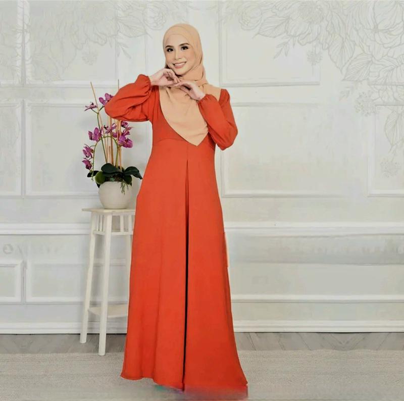Product Introduction of Dress Muslima Roz wanita CEY Premium ironless 6