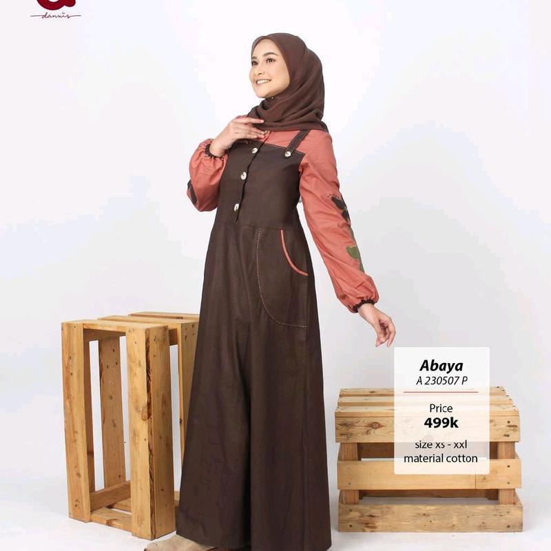 Serimbit Dannis Terbaru kode d freya/abaya dannis ori Gamis Muslim Wanita 2