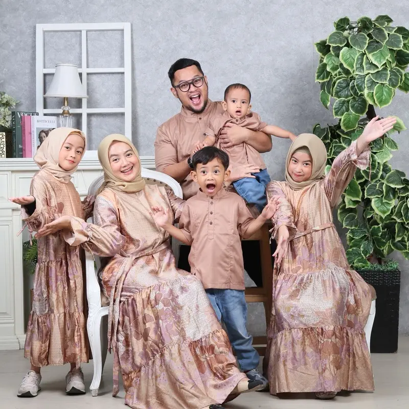 Kalsandfrey Nayakamala Family Set - Gamis Koko Kembar Keluarga Sarimbit Lebaran 0